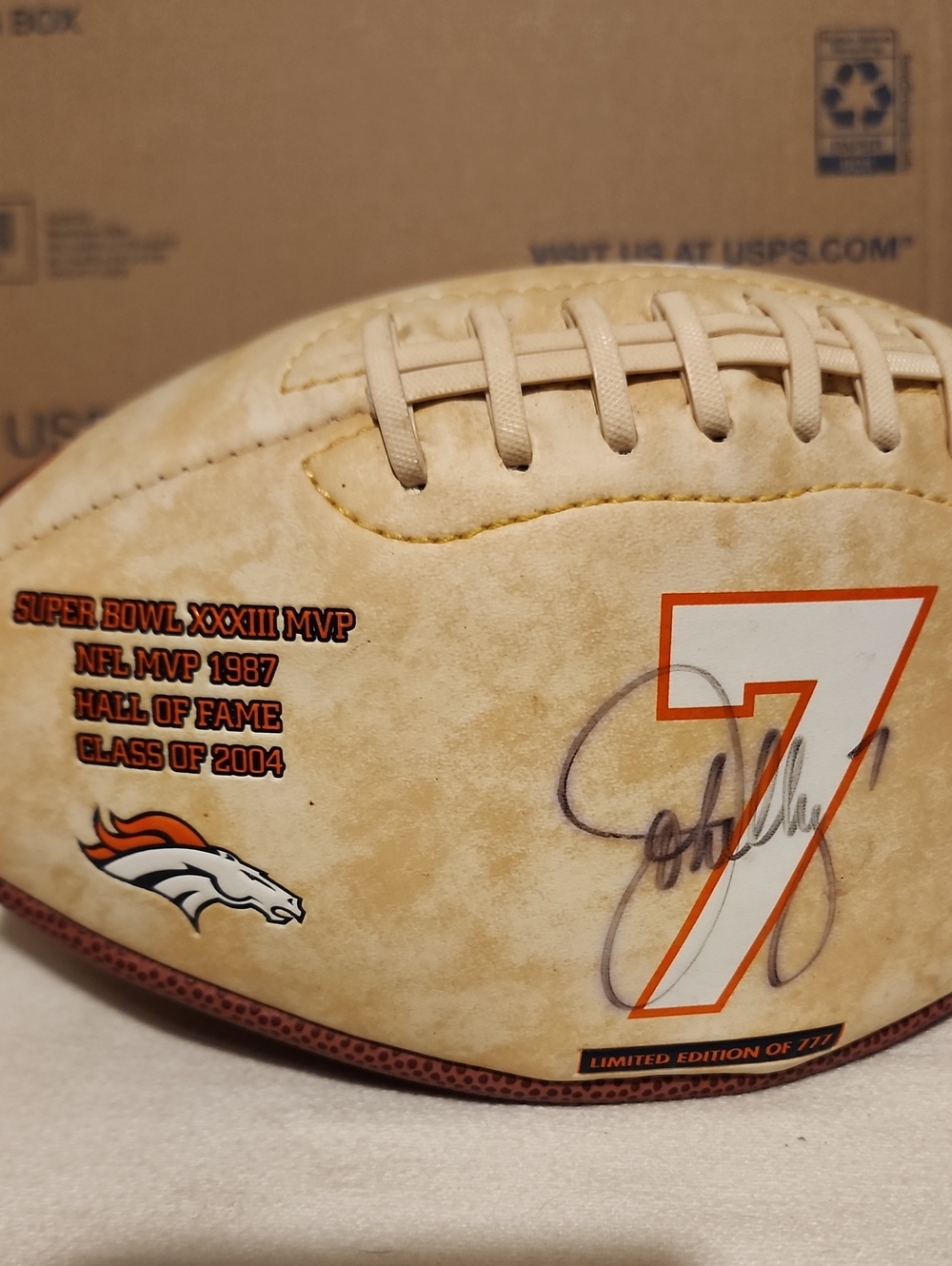 ⭐ Limited Edition — 1 of only 777 JOHN ELWAY AUTOGRAPHED DENVER BRONCOS Football